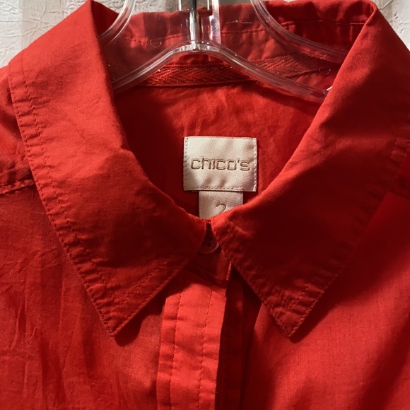 Chico’s Button Down Cotton Shirt, Size 2 - Picture 5 of 7